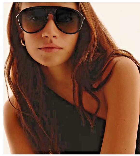 Quay Chart Topper NO-NS-2323 BLK/SMKTP Sunglasses Women\'s Black/Smoke/Taupe 57mm main image 14